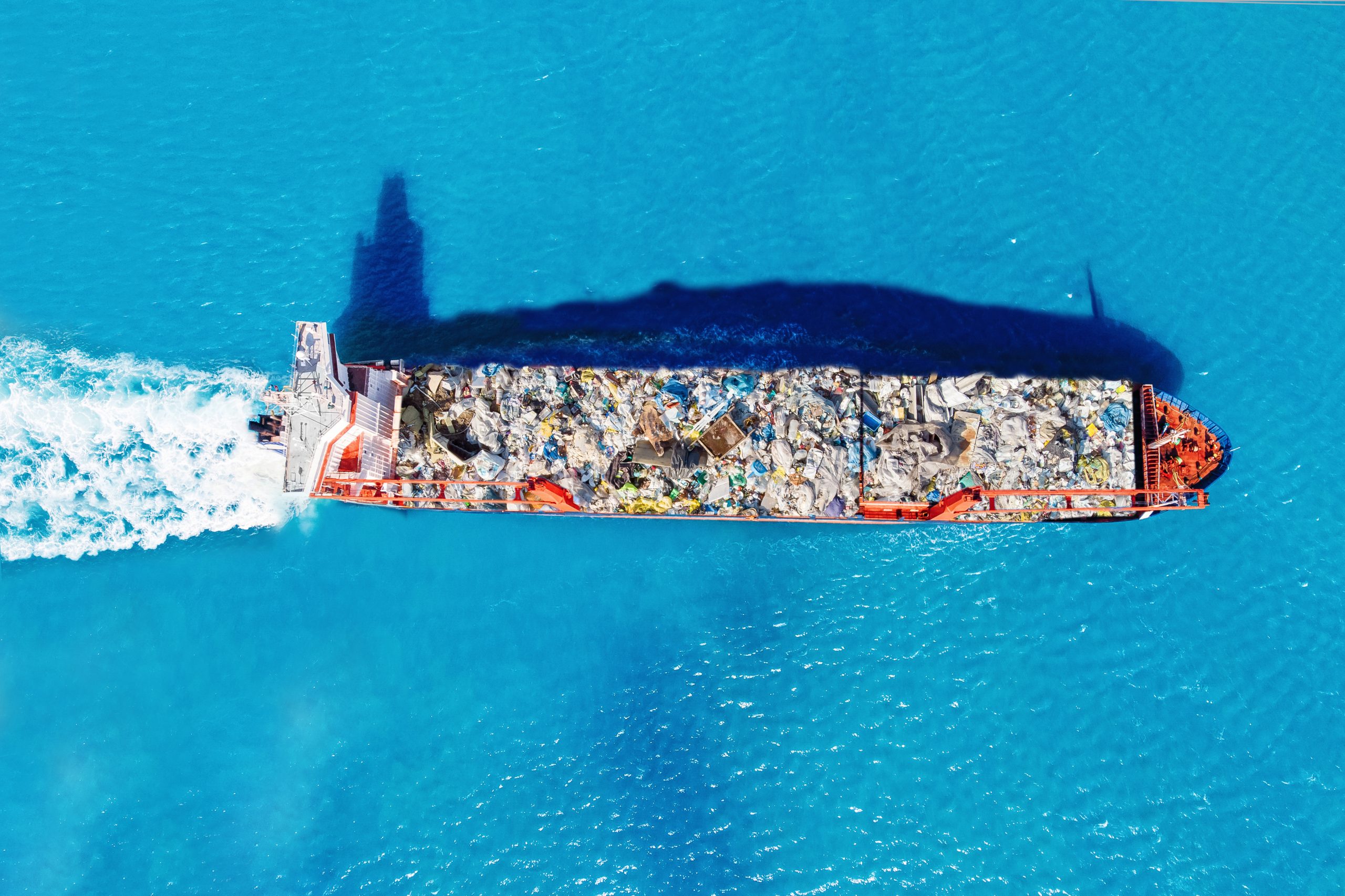 Ship with cargo waste